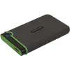 Image de Transcend StoreJet 25M3G Disque dur externe robuste 2TB interface USB Type-C USB 3.1 Gen 1, compact et léger avec vitesses ultra-rapides et bouton de sauvegarde en un clic Vert - TS2TSJ25M3G