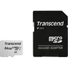 Image de Transcend USD300S 64Go microSDXC Carte microSD C10, U1, A1 avec adaptateur SD - TS64GUSD300S-A
