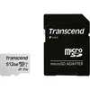 Image de Transcend Premium 300S Carte microSDXC 512 GB Class 10, UHS-I, UHS-Class 3, v30 Video Speed Class, A1 Application Performance Class avec adaptateur SD