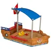 Image de KidKraft Bac à Sable Bateau de Pirate en Bois, Jeux d'extérieur pour Enfant, Aire de Jeux, 128