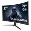 Image de CRUA Moniteur de jeu incurvé 27" FHD 1920 x 1080P, 144 Hz, écran VA 1800R, HDMI et DisplayPort - Noir