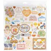 Image de American Crafts Jen Hadfield Flower Child Foam Sticker Sheet 12"X12" 63/Pkg-W/Silver Holographic Foil
