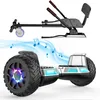 Image de SISIGAD Hoverboard tout-terrain de 8,5 pouces, Hoverboards avec Go-Kart, Bluetooth,Pour Enfants et Adultes