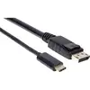 Image de Manhattan USB 2.0 Adaptateur [1x USB-C® mâle - 1x DisplayPort mâle] USB-C auf DisplayPort-Kabel Stecker/Stecker 4K@60Hz-Ausgangssignal 2 m schwarz 2.00 m
