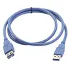 Image de Manhattan Câble USB USB 3.2 Gen1 USB-A mâle, USB-A femelle 2.00 m bleu contacts dorés, certifié UL 322379-CG