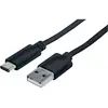 Image de Manhattan Câble USB USB 2.0 USB-C® mâle, USB-A mâle 1.00 m noir certifié UL 353298