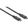 Image de Manhattan Câble USB USB 3.2 Gen1 USB-C® mâle, USB-C® mâle 1.00 m noir connecteur utilisable des deux cotés 355223