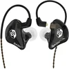 Image de BASN Bsinger Écouteurs intra-auriculaires filaires avec isolation phonique, deux pilotes dynamiques, IEM haute définition avec câble MMCX détachable pour musiciens, batteurs, chanteurs (noir)
