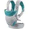 Image de Porte-bébé Flip Ergo 4-en-1 Convertible Air gris et bleu mesh
