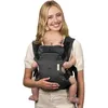Image de Infantino Flip Luxe Porte-Bébé 4-en-1 Ergonomique, Tissu Chevrons Premium, Soutien Lombaire, 3,2 16 kg, Onyx