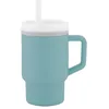Image de INFANTINO Ma Première Tasse   Adorable Tasse 255ml avec Paille Antifuite et Poignée Adaptée aux Tout-Petits, Favorise l'Hydratation, Facile à Nettoyer, Bleu Maussade