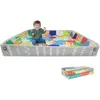 Image de INFANTINO Tapis d’éveil Pliable en Mousse Souple, Très Grande Taille, Facilement Transportable, Côtés Rabattables, Antidérapant, Tapis d’éveil Bébé et Jeunes Enfants, Motifs Multicolore