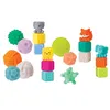 Image de INFANTINO Bolas, Bloques y Buddies Sensoriales, Set Sensorial de 20 Piezas Para Exploración Sensorial, Desarrollo de la Motricidad Fina y Gruesa, Sin BPA, Desde 6+ Meses