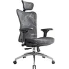 Image de Chaise de bureau ergonomique SIHOO M57S en maille avec support lombaire réglable, accoudoirs 3D, dos haut respirant pour ordinateur (Gris)