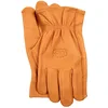 Image de FELCO 703M Gants de travail en cuir véritable (taille M, cuir de vache résistant aux perforations, gants de jardin pour travaux de coupe lourds, gants de travail de couleur naturelle)