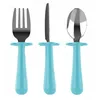 Image de 3 couverts en inox pour enfants Turquoise
