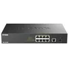Image de D-Link DGS-1010MP Switch Gigabit Max PoE 10 Ports, 8 Ports PoE+ Gigabit 30 W, Budget PoE 125 W, Liaison Montante Fibre SFP, sans Ventilateur, Silencieux, économie d'énergie, boîtier métallique