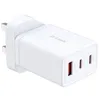 Image de D-Link DCP-651 Chargeur GaN 65W   Chargeur Rapide 2 x USB-C & 1 x USB-A, Adaptateur de Voyage Compact avec Prises interchangeables (UK/EU/US/AU)   PD 3.0 & QC 4.0