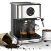 Image de IAGREEA CM3050-2 Machine à expresso 20 bars avec mousseur à vapeur, réservoir à eau de 1,5 L et fonction réchauffeur pour tasses en acier inoxydable