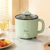 Image de IAGREEA Cuiseur électrique portable 1,6 L, cuiseur à ramen, cuiseur de nouilles ramen - Mini cuiseur à ramen à double alimentation, multicuiseur multifonction, cuiseur de nouilles antiadhésif avec protection contre l'ébullition à sec, pour pâtes, nouilles et soupe aux oeufs, compact pour dortoir et bureau (Vert)