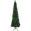 Image de Arbre de Noël Slim pin Vert 210 cm Super épais réaliste Ouverture Parapluie 58 cm diamètre (Vert)