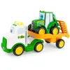 Image de John Deere Johnny et sa Dépanneuse, Ensemble de Jouets pour Tracteur de Transport, Ensemble de Ferme pour Les Tout-Petits, Jouet à Pousser adapté aux garçons et aux Filles de 18 Mois, 2, 3 Ans +