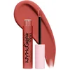 Image de NYX Professional Makeup Rouge à Lèvres Liquide Mat Lip Lingerie XXL, Longue Tenue, Formule Vegan, Sans transfert, Teinte : Peach Flirt (06)