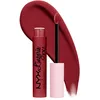 Image de NYX Professional Makeup Rouge à Lèvres Liquide Mat Lip Lingerie XXL, Longue Tenue, Formule Vegan, Sans transfert, Teinte : It's Hotter (23)