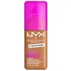 Image de NYX Professional Makeup - Make 'Em Wonder - Fond de Teint - Tenue 24h - Pas d'effet plâtre - Acide Hyaluronique et extrait de Guarana - Formule Vegan - Teinte : Golden Caramel 23-30ml