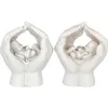 Image de Nemesis Now Lot de 2 abris 7 cm, Blanc