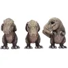Image de Nemesis Now Three Wise See No Evil Hear No Evil Speak No Evil Figurines, adorables objets de collection en résine peints à la main et cadeau   Tyrannasaurus Rex