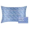 Image de SLIP La Taie d'Oreiller Originale en Pure Soie Reine - 100% Pure Soie de Mûrier 22 Momme - Taie d'Oreiller Standard Taille Reine - Anti-Âge, Anti-Désordre, Anti-Ride de Sommeil, Bluebelle (50,8 x 76,2