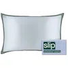 Image de slip The Original Queen Taie d'oreiller en pure soie   100 % pure soie de mûrier 22 mommes   Taie d'oreiller standard pour grand lit   Anti-âge, anti-tête de lit, anti-sommeil, pli (50,8 x 76,2 cm)