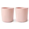 Image de mushie Tasse de vaisselle pour enfants | Ensemble de 2 tasses de table réutilisables | Résistantes au lave-vaisselle et au micro-ondes | Facile à tenir pour l'enfant Fabriqué au Danemark | Blush
