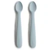 Image de Mushie Silicone Feeding Spoons petite cuillère Powder Blue 2 pcs