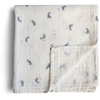 Image de Maxi lange mousseline en coton bio Whales