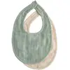 Image de Lot de 2 bavoirs en mousseline Vert Romarin/Gris