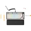 Image de GLORIOUS Gaming GMMK Pro 75% - modulärt mekaniskt speltangentbord, TKL, 1,5 kg ram, anpassningsbar, spiralkabel, handledsstöd, Vita tangenter, RGB, Fransk AZERTY-Layout - svart