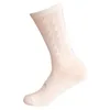 Image de SILCA Chaussettes hautes de cyclisme Aero - Chaussettes super fines unisexes, chaussettes aérodynamiques manchette de 19,5 cm (M, blanc)