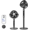 Image de LEVOIT Ventilateur sur pied intelligent silencieux 20 dB, moteur DC, faible consommation avec Wi-Fi, 4 modes et 12 vitesses de ventilation, portée d’air de 30 m, minuterie 12 h, oscillation 90° + 120°