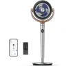 Image de DREO 20 dB Smart Ventilateur Silencieux sur Pied, Oscillation à 120° + 120°, Ventilateurs Puissants avec Télécommande, Portée de 24 m, 6 Modes, 8 Vitesses, Minuterie de 12 h, Compatible avec Alexa