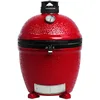Image de Kamado Joe® Classic Joe  II Barbecue à charbon de bois autonome de 45,7 cm en rouge avec étagères latérales, pince à barbecue et outil pour cendres, 18 inch