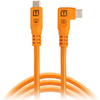 Image de Tether Tools Câble USB-C droit vers USB-C coudé 3m - Orange