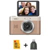 Image de Kodak PixPro C1 Appareil photo numérique compact avec écran rotatif à 180 ° et carte SD 16 Go - Marron