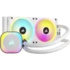 Image de CORSAIR iCUE Link H100i RGB Liquid CPU Cooler - 240mm AIO - Ventilateurs QX120 RGB - Convient à Intel® LGA 1700, AMD® AM5 - Hub Système iCUE Link Inclus - Blanc