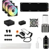Image de CORSAIR Hydro X Series iCUE Link XH405i Kit de Watercooling Personnalisé   Waterblock pour Processeur XC7 Elite   Pompe/Réservoir D5 XD5 Elite   3 Ventilateurs RGB QX120   Gris Furtif
