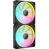 Image de CORSAIR iCUE Link LX140 RGB 140 mm PWM Ventilateurs Paquet Double   Double Boucles Lumineuses   Inclut iCUE Link System Hub   Technologie CORSAIR AirGuide   Noir