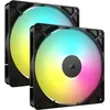 Image de CORSAIR RS140 ARGB 140mm Ventilateurs PWM   Connexion Daisy-Chain   Faible Bruit   Roulement à Dôme Magnétique   Paquet Double   Noir