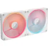 Image de CORSAIR iCUE Link LX140-R RGB 140mm PWM Ventilateur Inversés   Kit Double Ventilateur   Faible Bruit, CORSAIR Palier à Dôme Magnétique, Double Boucle Lumineuse, Vis QuikTurn , Mode Zéro RPM   Blanc