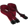 Image de Corsair Premium 600 W PCIe 5.0 / Gen 5 12VHPWR Câble d’Alimentation - Adapté aux Alimentations de Type-4 via Une Double Connexion PCIe à 8 Broches - Connecteur 12+4 Broches - Noir/Rouge